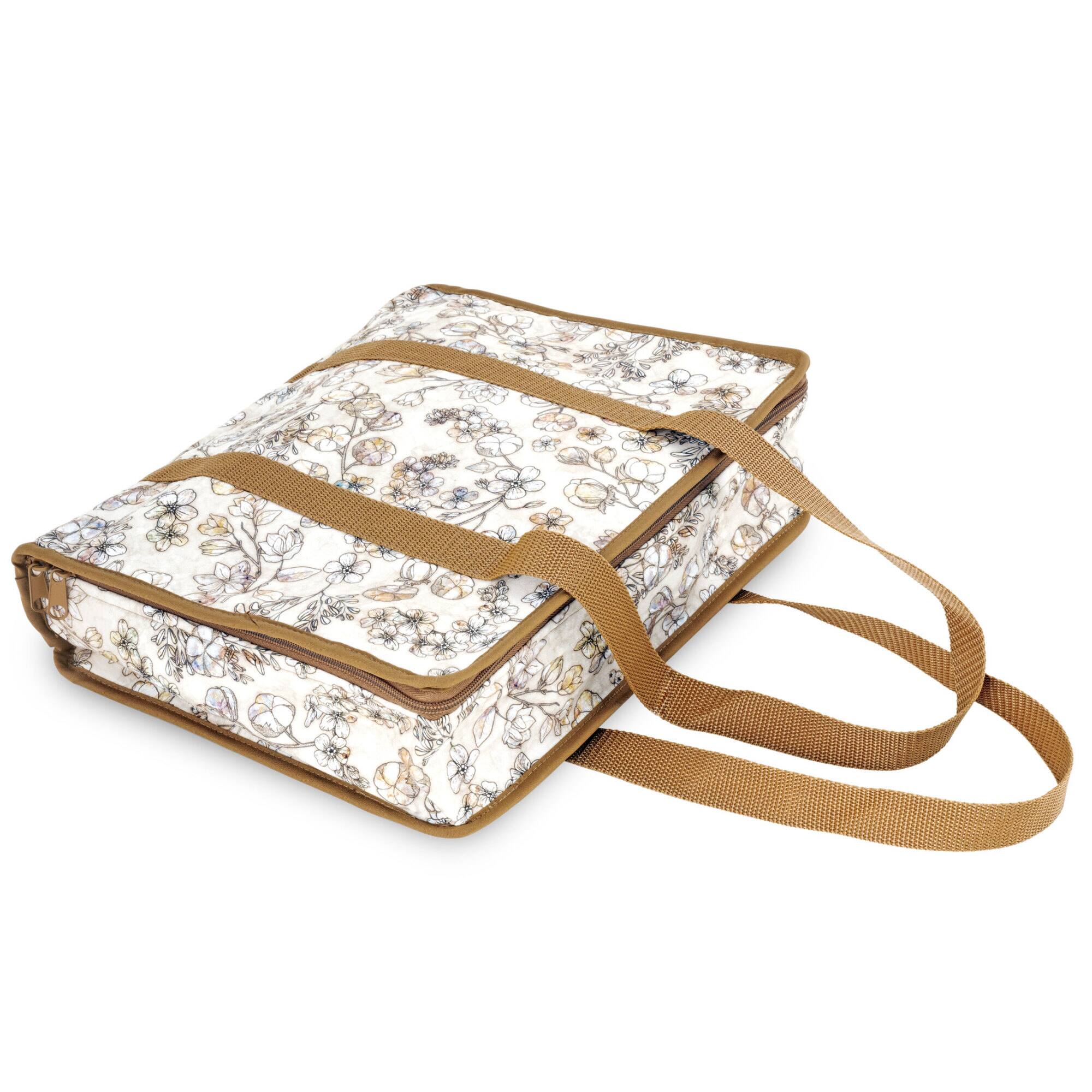 Dritz® Beige Floral All-Purpose Project Organizer Bag